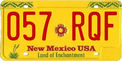 NM license plate 057RQF