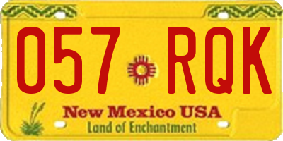 NM license plate 057RQK