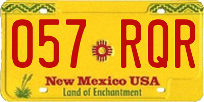 NM license plate 057RQR