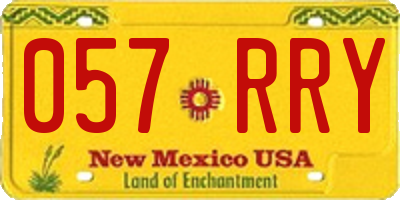 NM license plate 057RRY