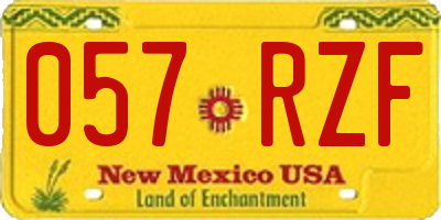 NM license plate 057RZF