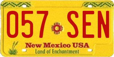 NM license plate 057SEN