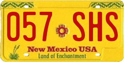 NM license plate 057SHS