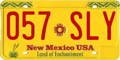 NM license plate 057SLY