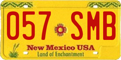 NM license plate 057SMB