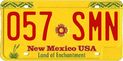 NM license plate 057SMN
