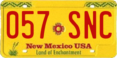 NM license plate 057SNC