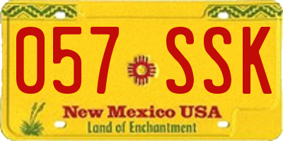 NM license plate 057SSK