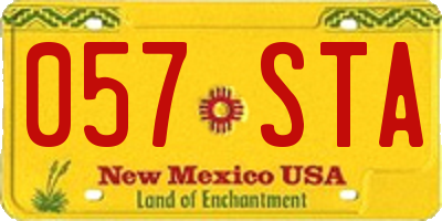NM license plate 057STA