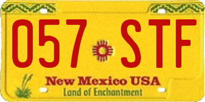 NM license plate 057STF