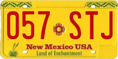 NM license plate 057STJ