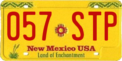 NM license plate 057STP
