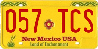 NM license plate 057TCS