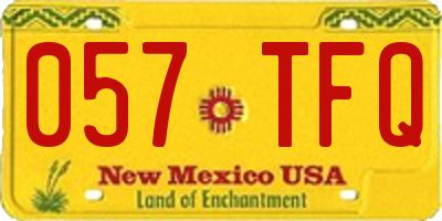 NM license plate 057TFQ