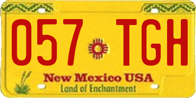 NM license plate 057TGH