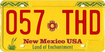 NM license plate 057THD