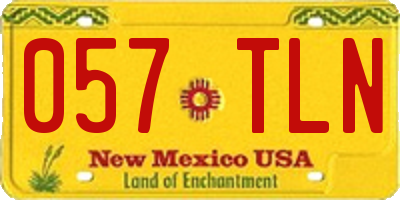 NM license plate 057TLN