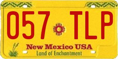 NM license plate 057TLP