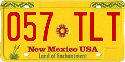 NM license plate 057TLT