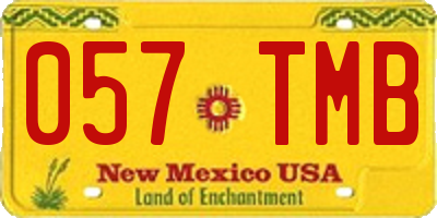 NM license plate 057TMB