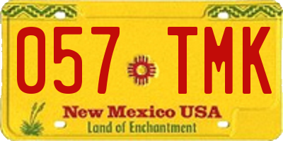 NM license plate 057TMK