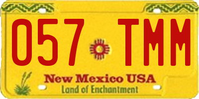 NM license plate 057TMM