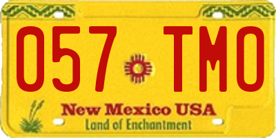 NM license plate 057TMO
