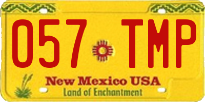 NM license plate 057TMP