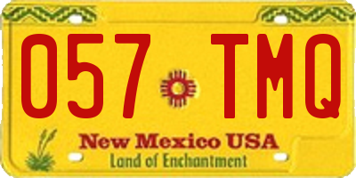 NM license plate 057TMQ