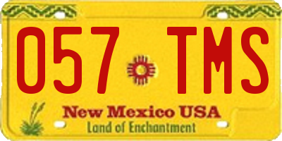 NM license plate 057TMS