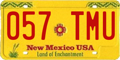 NM license plate 057TMU