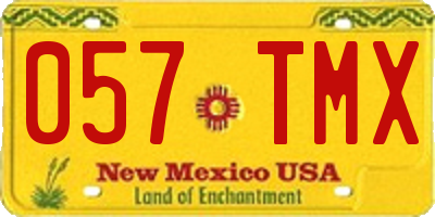NM license plate 057TMX