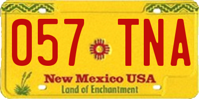 NM license plate 057TNA