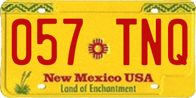 NM license plate 057TNQ