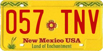 NM license plate 057TNV