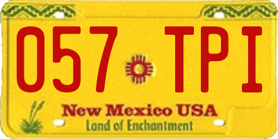 NM license plate 057TPI