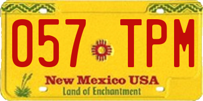 NM license plate 057TPM