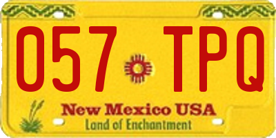 NM license plate 057TPQ
