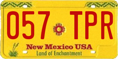 NM license plate 057TPR