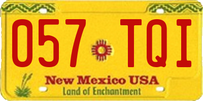 NM license plate 057TQI