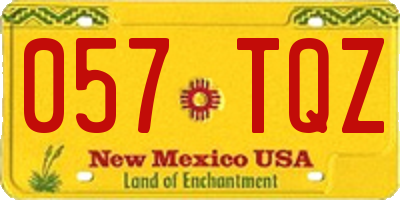 NM license plate 057TQZ