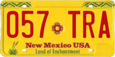 NM license plate 057TRA