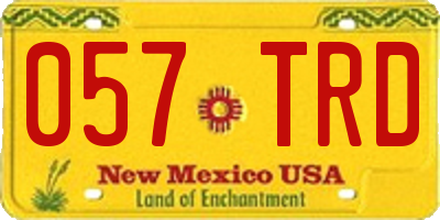 NM license plate 057TRD