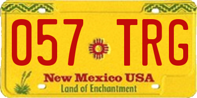 NM license plate 057TRG