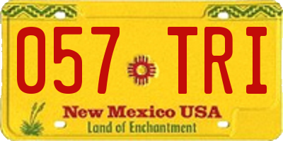 NM license plate 057TRI