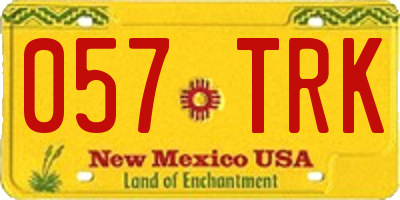 NM license plate 057TRK