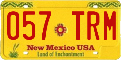 NM license plate 057TRM