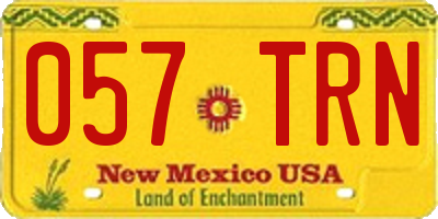 NM license plate 057TRN