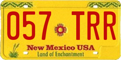 NM license plate 057TRR