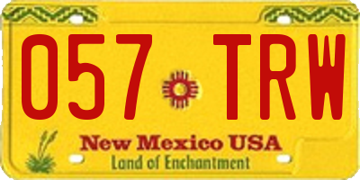 NM license plate 057TRW